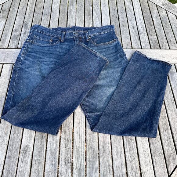 GAP Mens Slim Fit Blue Denim Jeans Size 33x30 Classic Casual Pants 5 Pocket - Picture 4 of 7